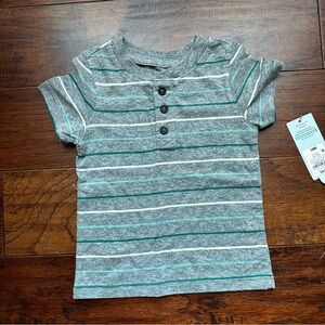 Cat & Jack Gray and Green Short Sleeve Tee